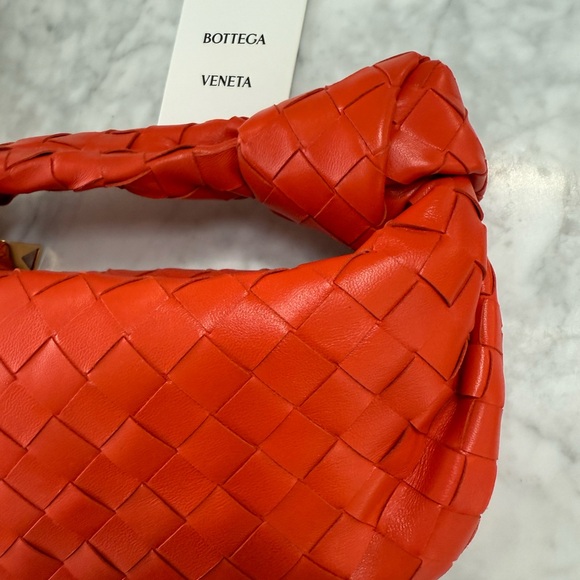 NWT Orange Bottega Veneta Mini Jodie Dark - Picture 8 of 17